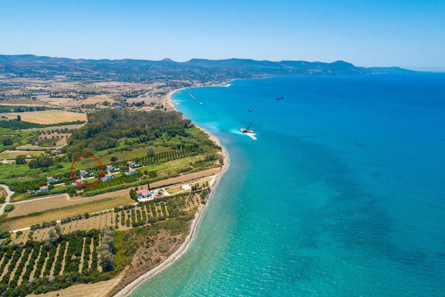 Sun Beach Villa Thio Polis Esterno foto