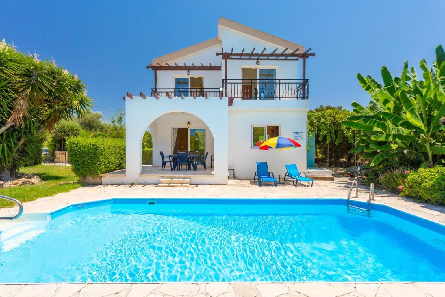 Sun Beach Villa Thio Polis Esterno foto