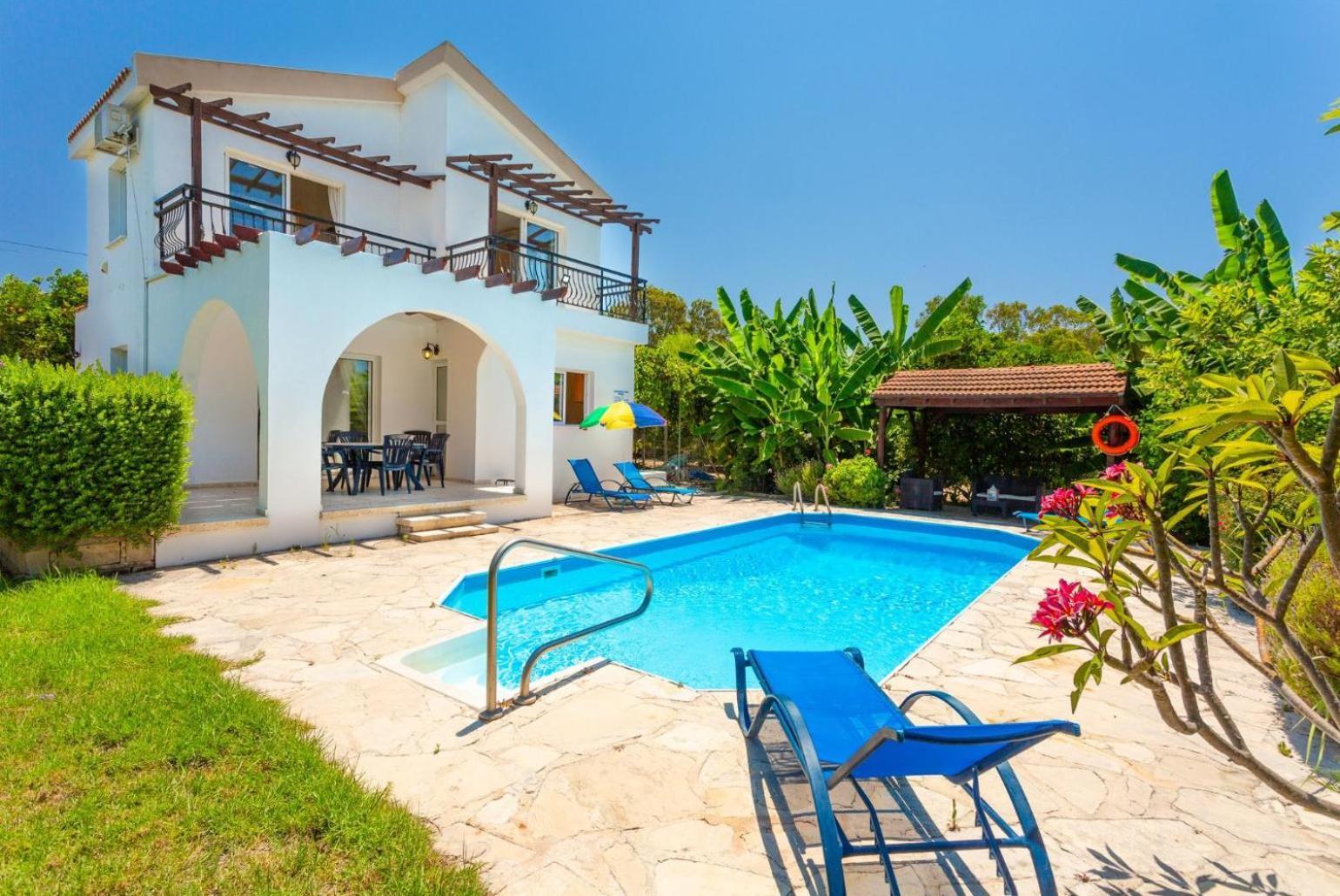 Sun Beach Villa Thio Polis Esterno foto